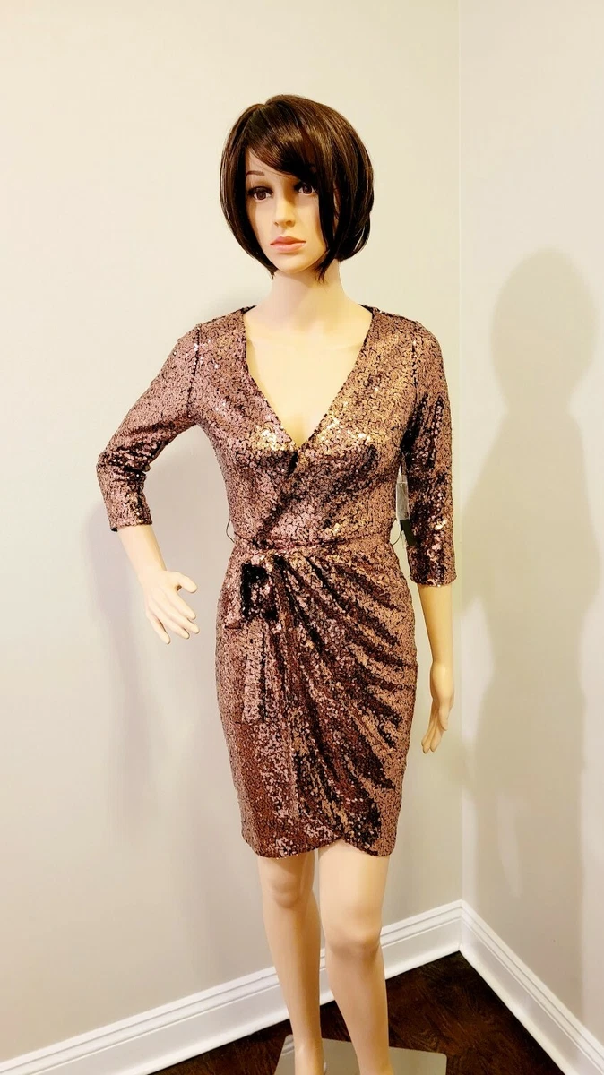 Copper clearance wrap dress