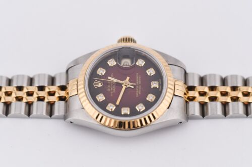 Rolex Datejust Ref.69173 Stainless Steel & Yellow Gold 26mm Red Vignette Dial - Picture 8 of 11