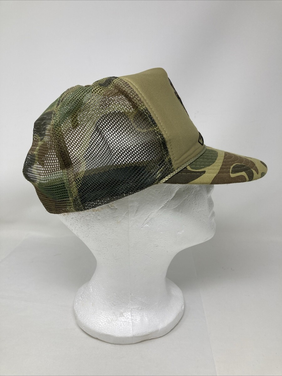 Vintage OTTO Moose Elk Camo Mesh Hunting Trucker Hat Camo Colorado