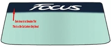 FOR FORD FOCUS WINDSHIELDS BANNER DIE CUT VINYL DECAL WITH APPLICATION TOOL