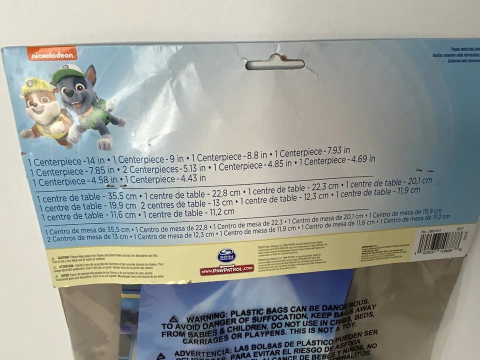 Kit de decoración de mesa Paw Patrol fiesta de cumpleaños pieza central y juego de cajas de golosinas Foto 4 de 4