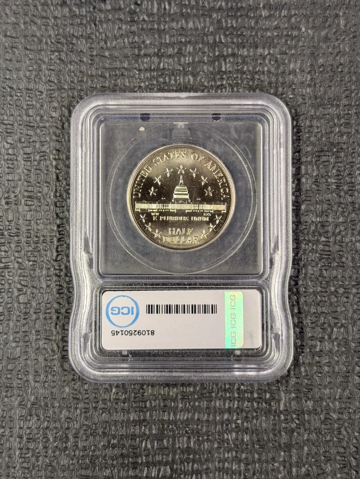 1989-D CONGRESS 50c ICG MS 70 Half Dollar - Greysheet Retail VALUE = $1,950 - Image 2 of 4