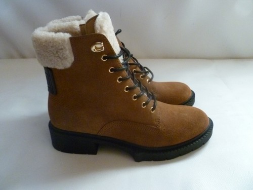COACH Lorimer Suede Combat Booties Raw Umber Brown UK 4.5 RRP $265.00 US 6.5 37 - Picture 5 of 24