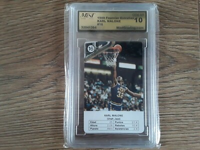 Karl Malone 1988 Fournier Estrellas Basketball Card Gem MT 10 - NBA