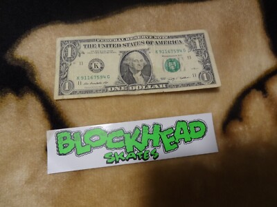 BLOCKHEAD 80's vtg Skateboard sticker original print | eBay