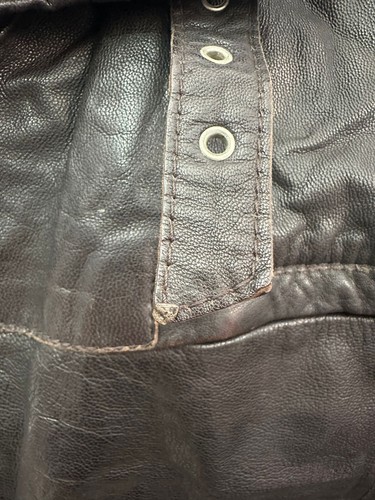 Chaqueta De Cuero Jet 1997 Modelo Aviador Hombre Talla 50 Marrón LLV891 - Imagen 10 de 18