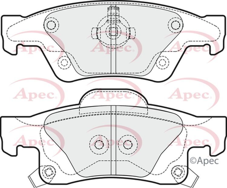 Apec Brake Pads Rear R90 2AMV4386AA 2AMV4386AB 68052386AA 68052387AA PAD1800