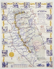 California Mother Lode Gold Prospecting Pictorial Map 1979 **VINTAGE ORIGINAL