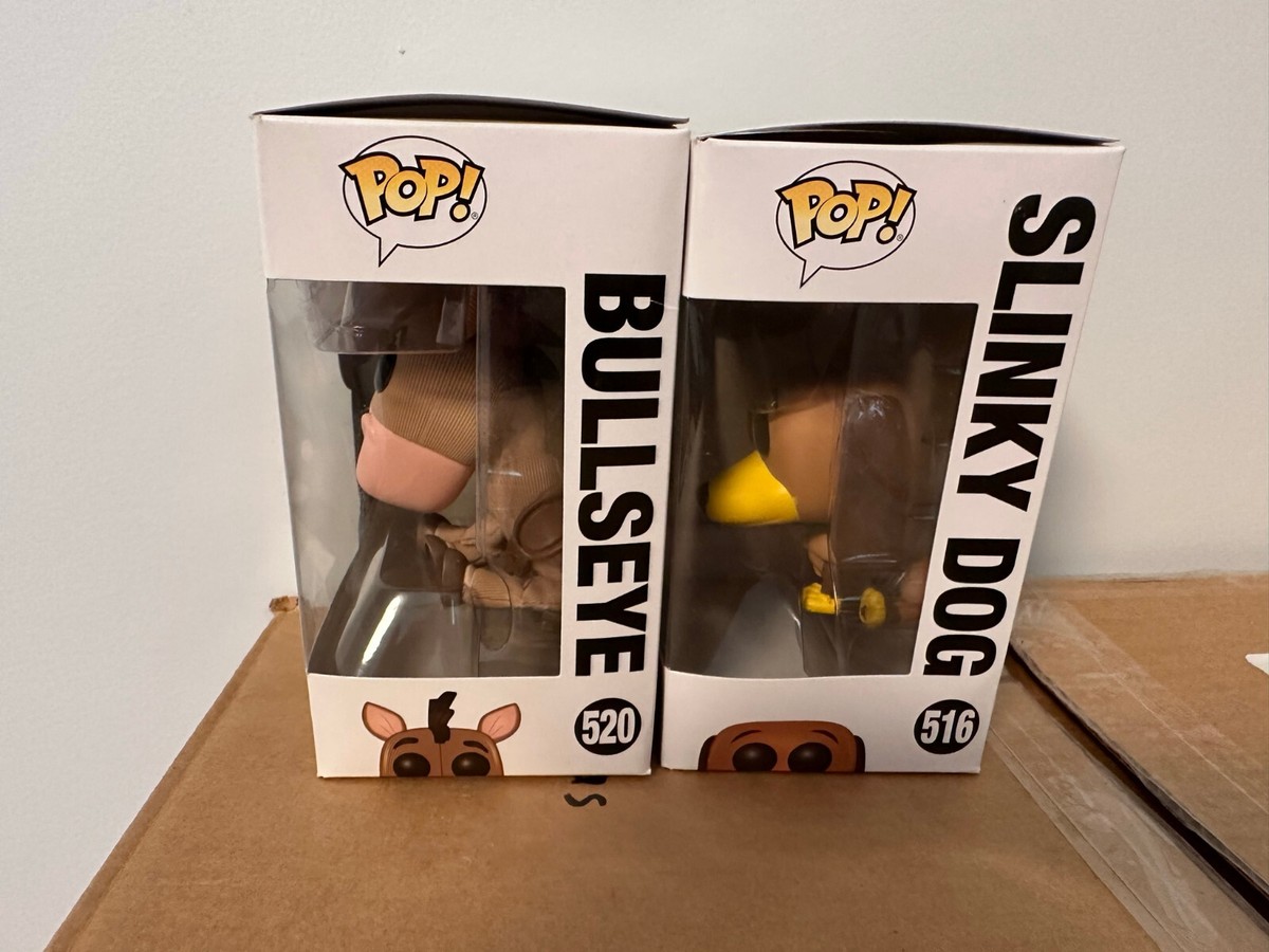 Funko Pop! - BULLSEYE - Toy Story - 520 and Slinky Dog #516