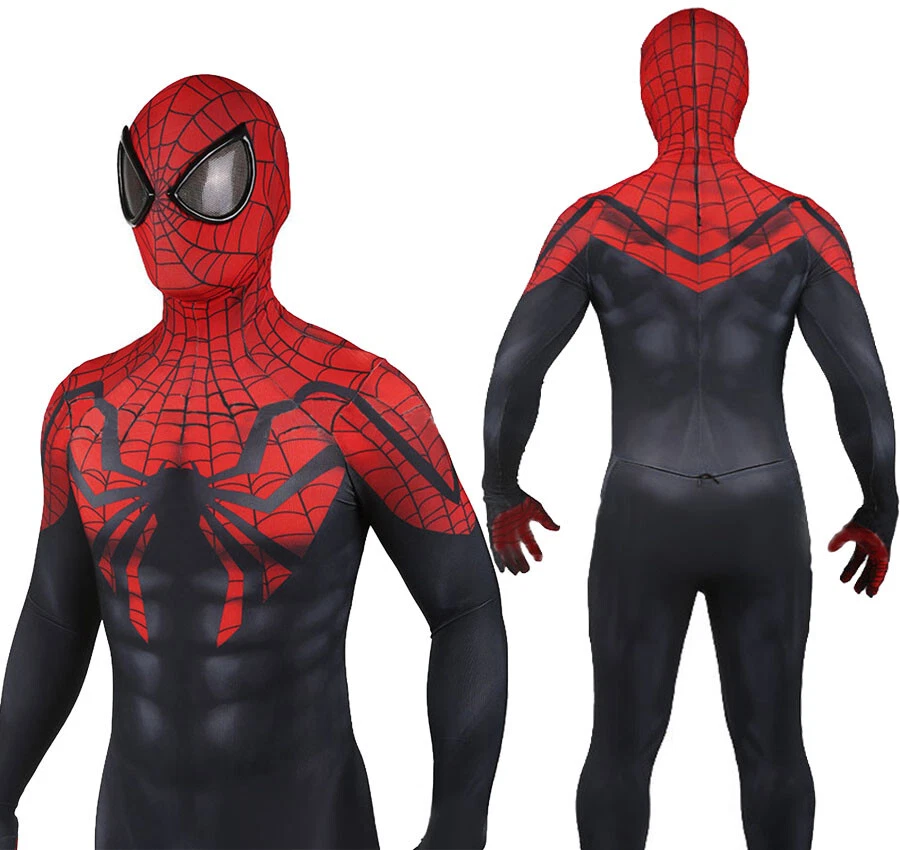 Macacão fantasia cosplay Ultimate Spiderman Zentai Halloween presente adulto - Imagem 2 de 4