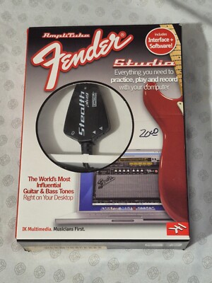 AmpliTube Fender Studio IK Multimedia Stealth Plug Guitar Computer Interface
