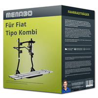 Menabo FahrradträGer Cobra Plus Schwarz/Silber FüR Fiat Tipo Kombi 356 - 3 RäDer