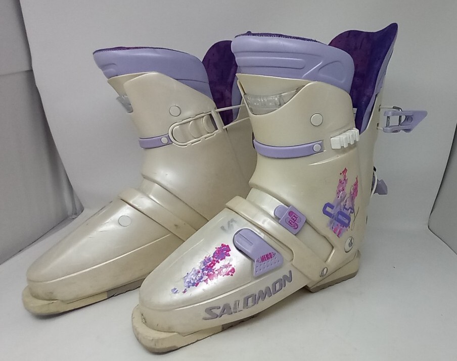 Scarponi da sci Salomon SX65 donna bianchi taglia UK 6 6 5 misura 25 5 325 viola