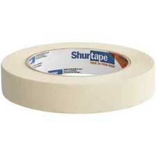 Shurtape CP-106/NAT260 CP-106 Economy Grade Masking Tape: 1" x 60 yd, Natural