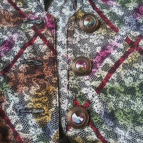 Platinum Dorothy Schoelen Vintage 1980 Blazer Jacket Funky Shoulder Pad Small - Picture 23 of 24