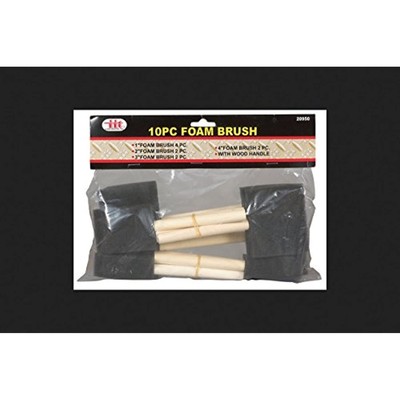 I.I.T. Foam Brushes 4-1'' Wood Peggable Polybag 10 Pc.