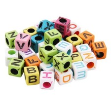 200pc Acrylic Alphabet Letter Beads Large Hole Beads