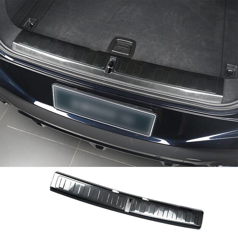 For BMW X6 G06 2020-22 Carbon Fiber Steel Rear Bumper Protector Sill Plate Trim
