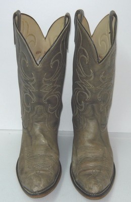 Vintage Acme Marbled Gray Western Cowboy Rancher Boots Men
