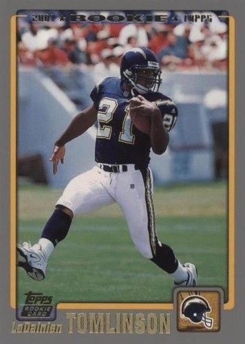 2001 Bowman Ladainian Tomlinson RC Senior Bowl Relic Auto ready to