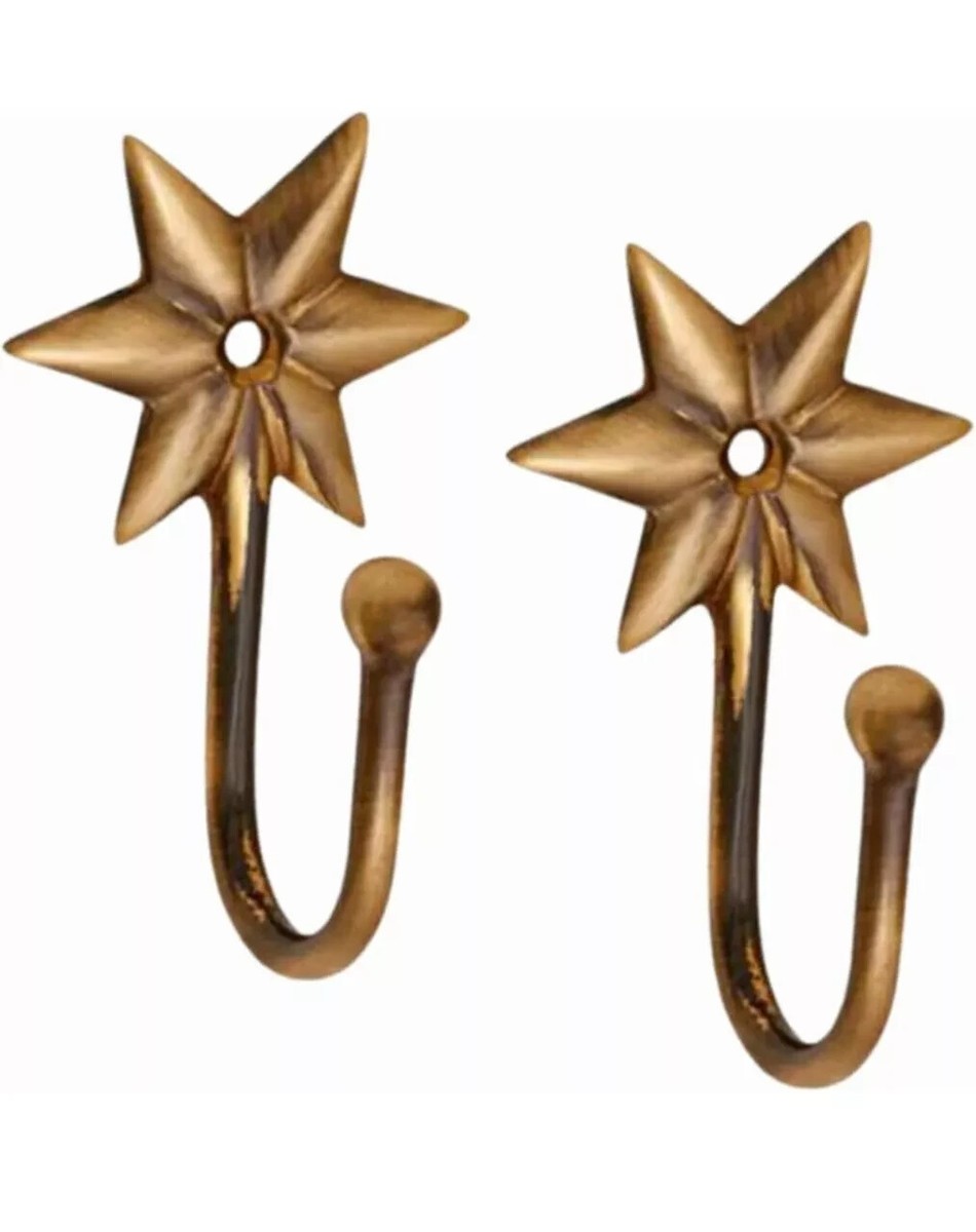 BRASS HOOK PIECE FANCY WALL MOUNT UNIQUE HOOK FOR HANGING