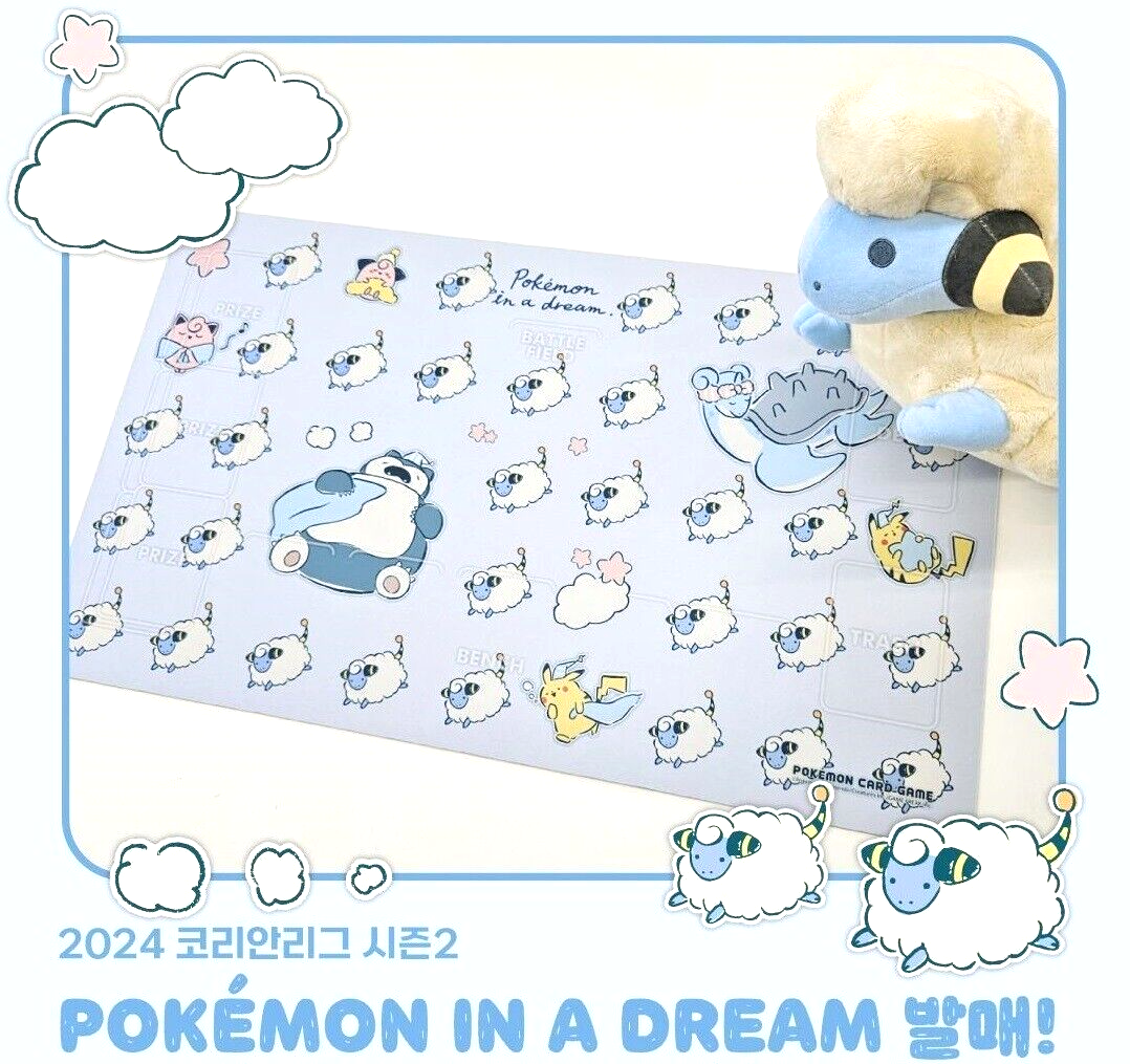 Pokemon Official Card Game Playmat MELEEP IN A DREAM Korean