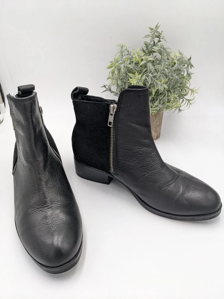 Cougar Leather Suede Rain Waterproof Ankle Boots Impermeable Black