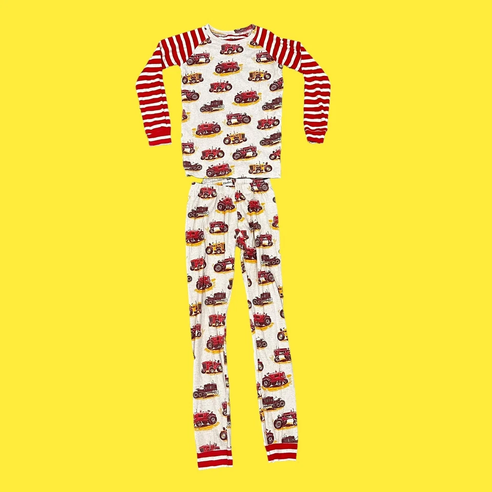Conjunto de pijama orgánico Hatley Tractores vintage para niños talla 10 de algodón orgánico pantalones  Foto 3 de 4