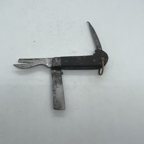 Vintage Military Cutter Tool Knife Horn Handle - Picture 14 of 15