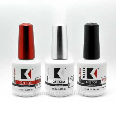 Kupa Gelfinity Trio Pack Gel Top Coat No Wipe/Base Coat/Top Matte