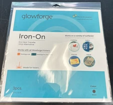 GLOWFORGE IRON-ON ECO HEAT TRANSFER VINYL 12"X12" 3PC BLACK