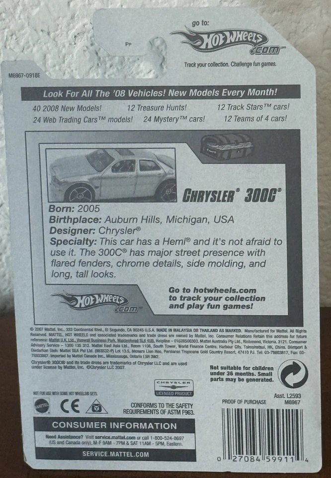Hot Wheels Treasure Hunt 2008 - Chrysler 300C - verde Foto 4 de 4