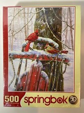 Springbok Jigsaw Puzzle Cardinal in Winter Forest 500 Pieces New Sealed