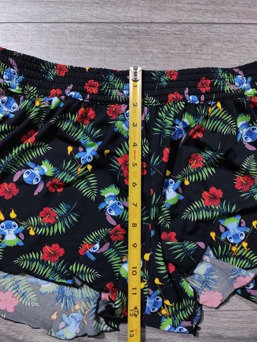 Lilo and Stitch Shorts Womens X-Large Black Hawaiian Light Weight Lounge Bottoms - Picture 6 of 9