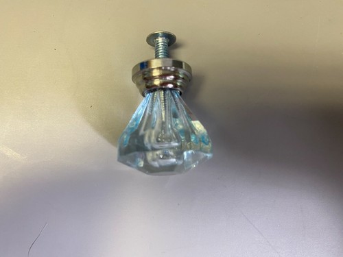 Set 7 Drawer/Cabinet Pull Light Blue Diamond Shaped Knobs - Picture 4 of 6