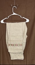 Khaadi Cotton Emb Trouser Size-XL Color-off/white L-38in Bottom-8in Hip-24