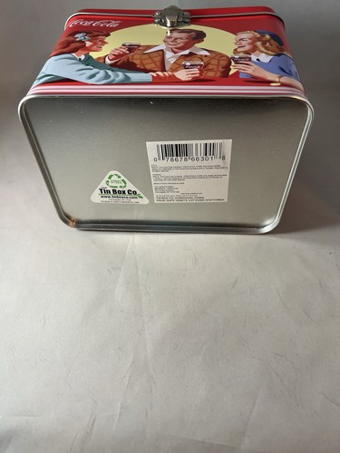 Coca Cola/Coke Tin Lunch Box with Coke Bottle Handle Retro Vintage Pre-Owned - Picture 5 of 12