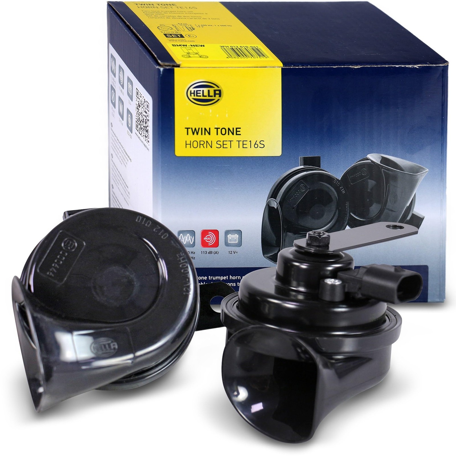 Kit Clacson HELLA TE26 12V 110dB - Trombe Bitonali per Auto e Van
