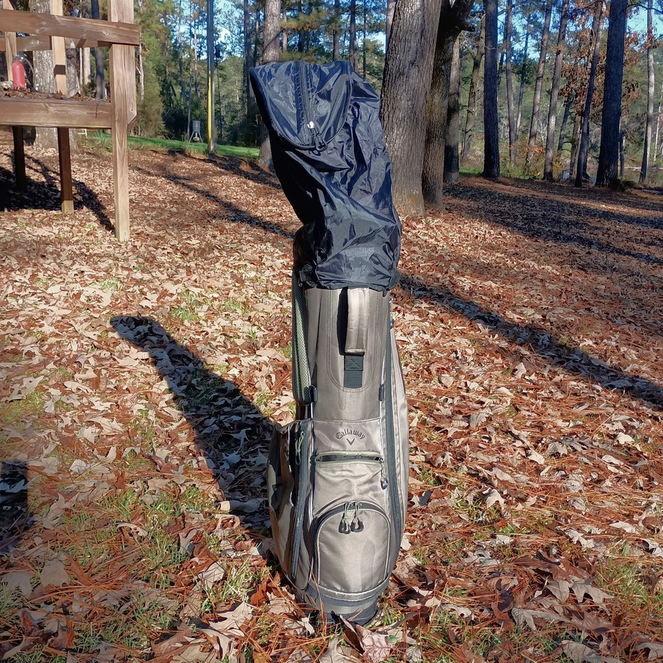 Bolsa de pie para palos de golf Callaway oliva camuflaje Chev divisor de 4 vías con cubierta para lluvia Foto 4 de 4