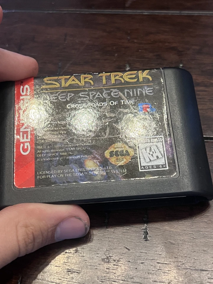 Star Trek Deep Space Nine Crossroads of Time (Sega Genesis, 1995) CART ONLY - Image 2 of 4