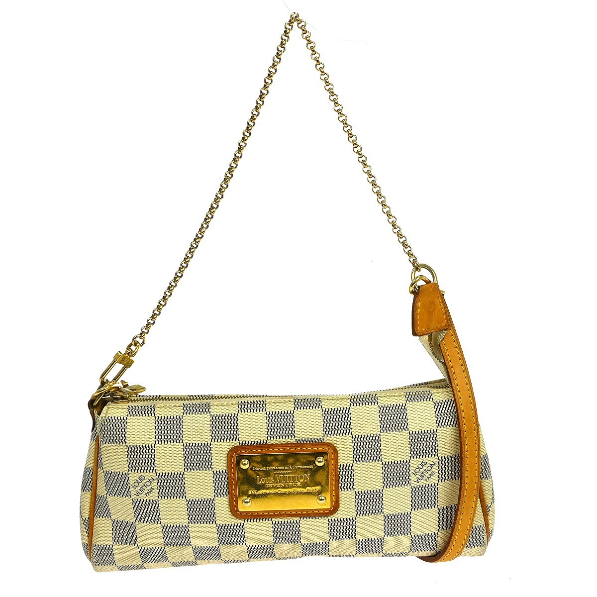 Best03 LOUIS VUITTON DAMIER AZUR EVA 2WAY CHAIN HANDBAG N55214 DU0171 NQ06836
