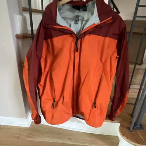 Marmot Men's Hooded Zip Windbreaker Jacket Orange Red XL