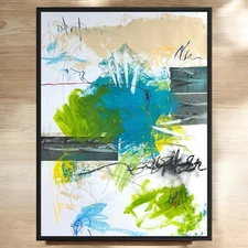 Original Mixed Media Abstract Modern Art Painting 18x24 "Proligerous" Signed