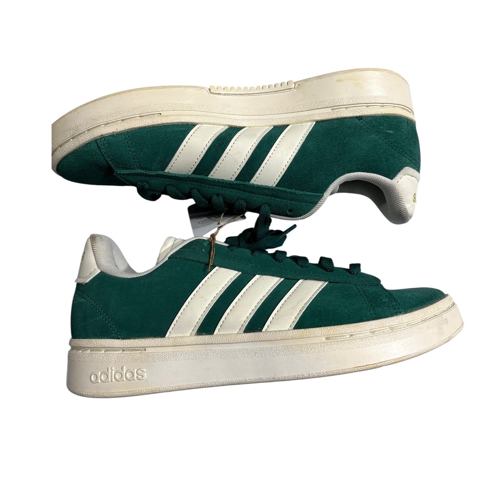 Adidas Grand Court TD Lifestyle Court Casual Green Suede Shoes ID8853 Womens 8 thumbnail 3