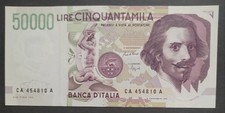 50000 LIRE BERNINI 2° TYPE LETTER A 27/05/1992 qFDS