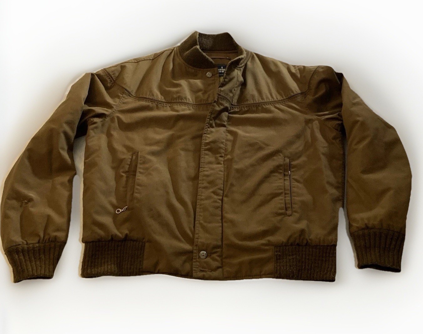 Derby Of San Francisco Mens L Chocolate Brown Bomber Jacket 