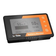 LiTime 500A Battery Monitor with Shunt, 8V-120V Battery Monitor for RV Motorc...