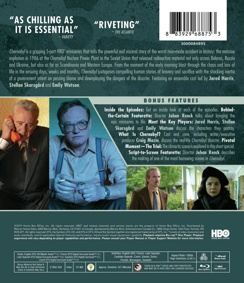 Chernobyl Blu-ray Stellan Skarsgård NEW — 第 4/4 张图片