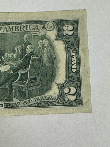 2 Dollar Bill 1976 Series. Circulated, Low Serial Number. A Series $2 USD RARE - Picture 13 of 14