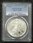 1993 American Eagle Silver Dollar PCGS MS68